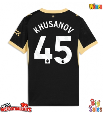 Manchester City Abdukodir Khusanov #45 Replica Away Stadium Shirt for Women 2026-27 Short Sleeve